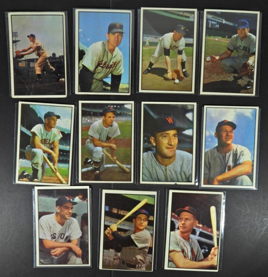 (11) 1953 BOWMAN COLOR BASEBALL CARDS (1 of 4)