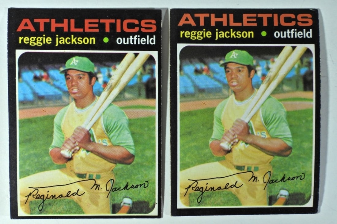 (2) 1971 TOPPS REGGIE JACKSON: VGEX/EX