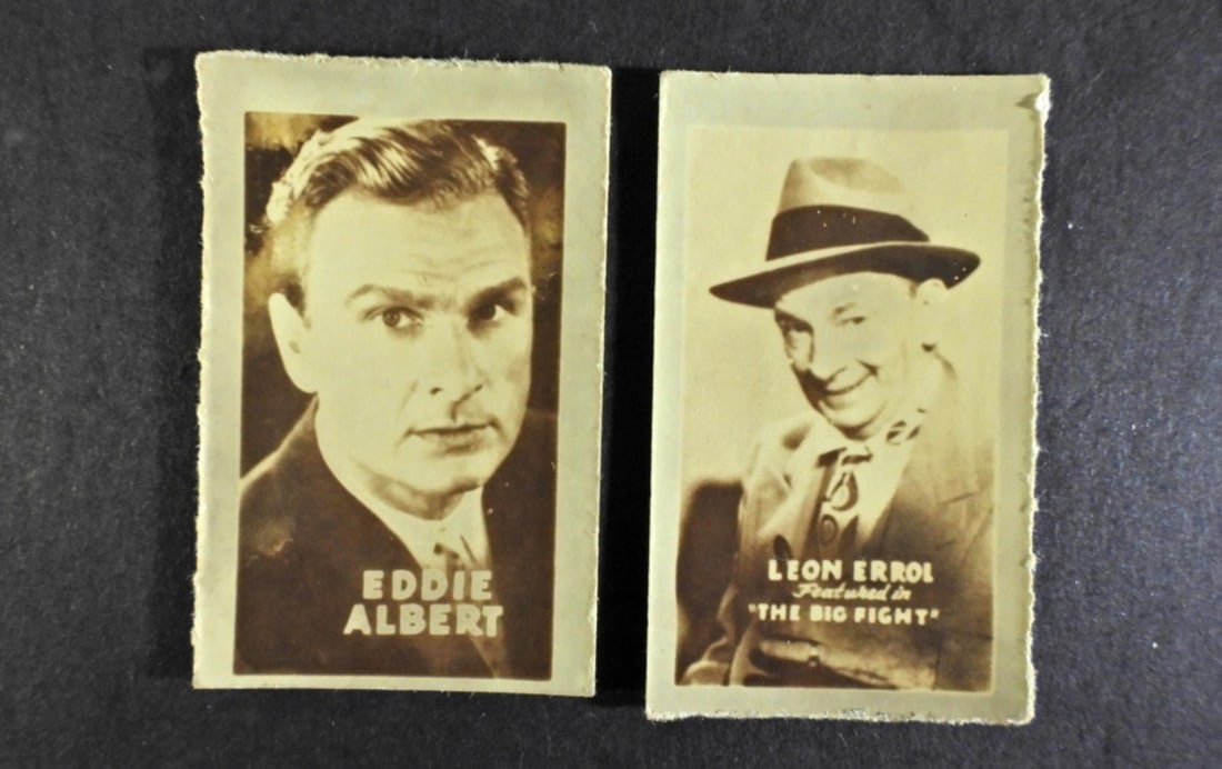 (2) 1948 TOPPS MAGIC PHOTO: EDDIE: ALBERT & LEO EERROL (MOVIE STARS)