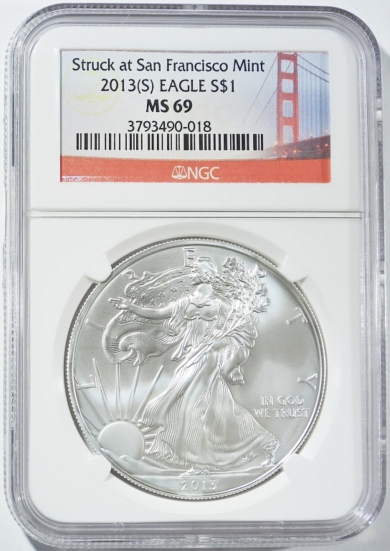 2013-(S) AMERICAN SILVER EAGLE NGC MS-69 (1 of 4)