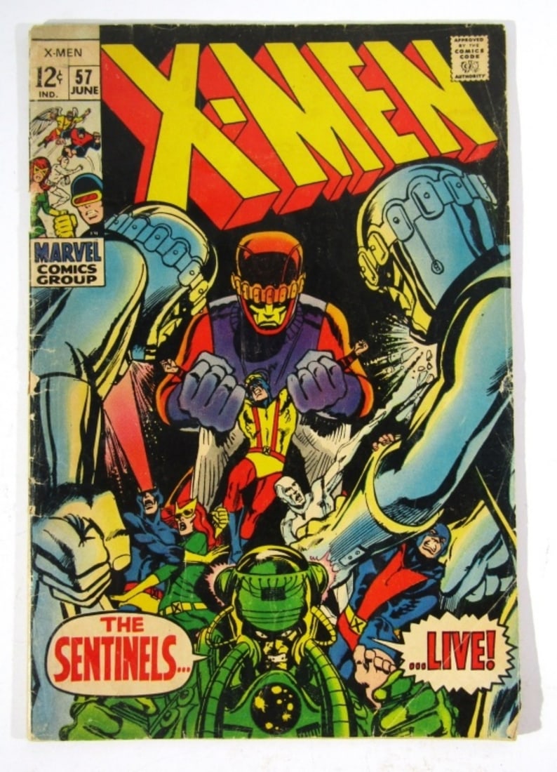 X-Men #57 1969 Sentinels 1st App. Larry Trask! (1 of 4)