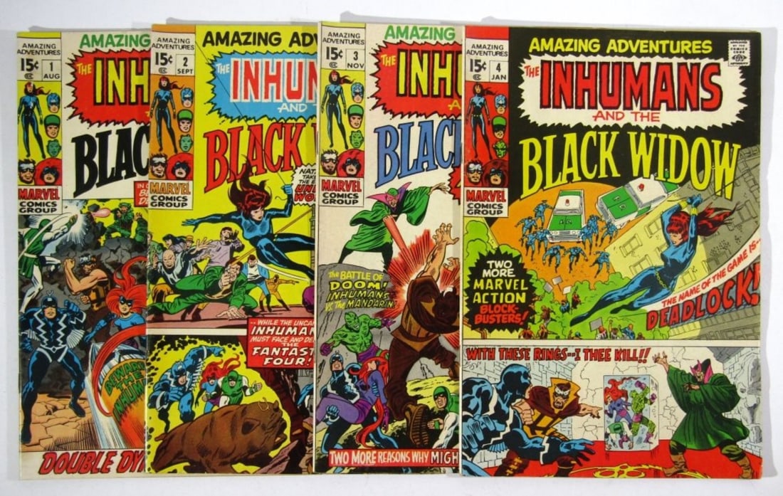 (1-4) 1970 Marvel The Inhumans & Black Widow (1 of 5)