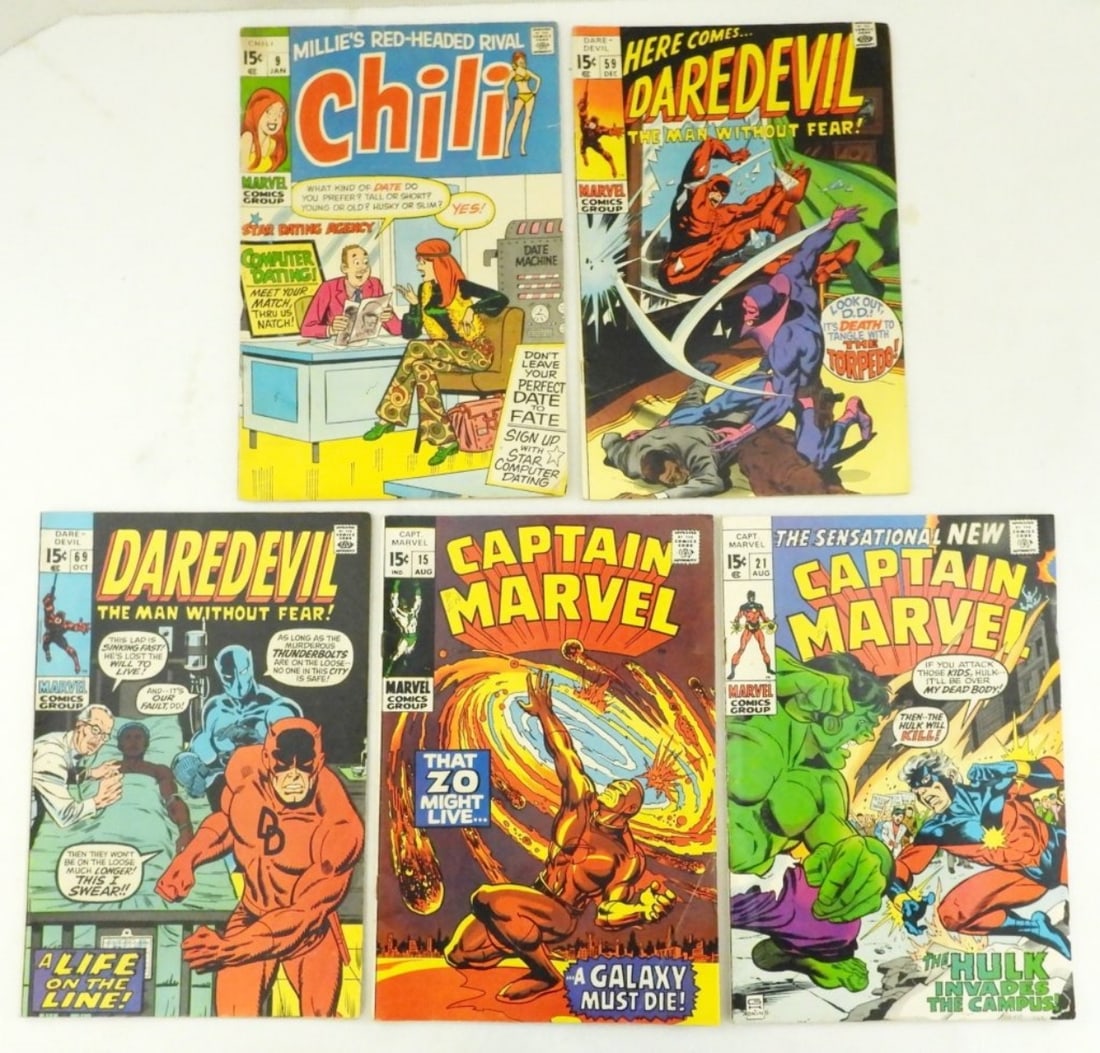 (5) MARVEL EARLY ISSUE 15c COMICS (1 of 2)
