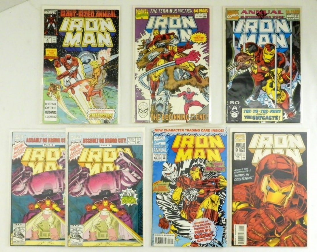 (7) MARVEL IRON MAN ANNUAL COMIC LOT (1 of 2)
