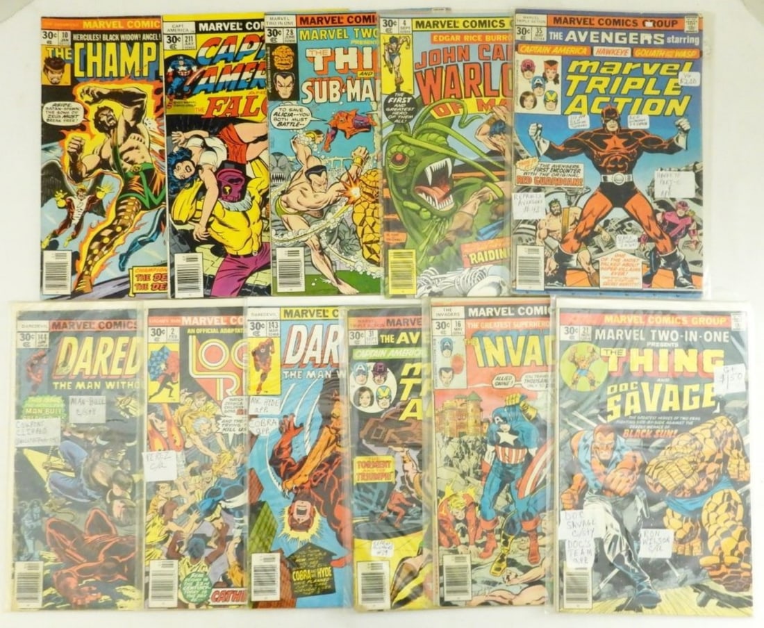 (11) MARVEL COMIC LOT - ALL 30c ISSUES (1 of 2)
