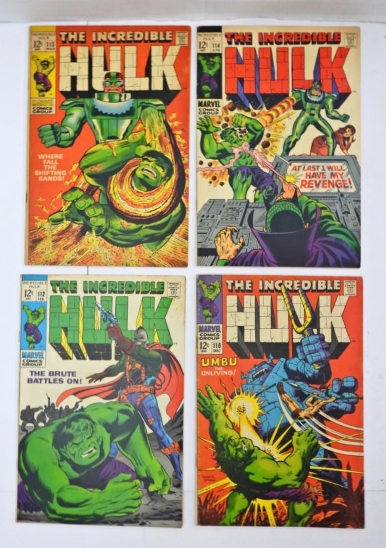 (4) Marvel Comics: The Incredible Hulk 1969 (1 of 7)