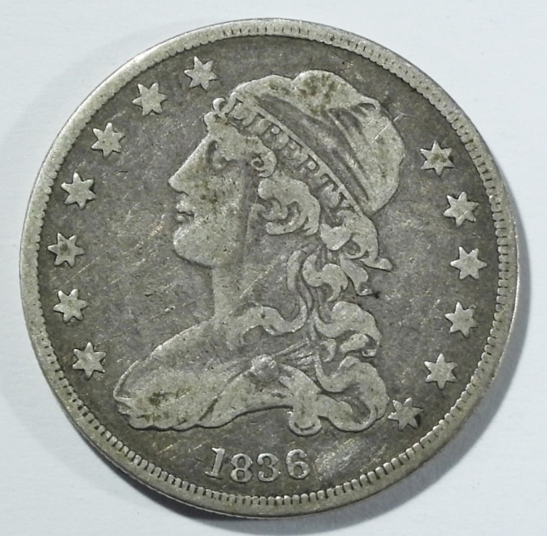 1836 CAPPED BUST QUARTER VG (1 of 2)