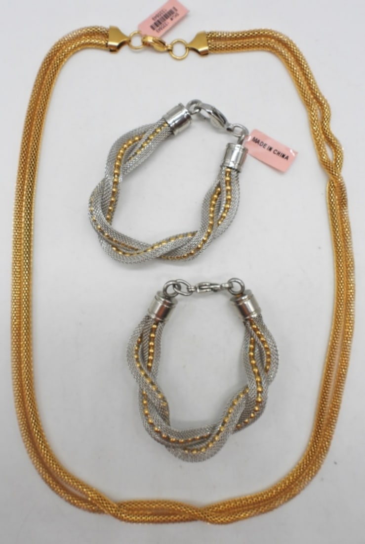(3) PIECES WOVEN MESH JEWELRY (1 of 2)