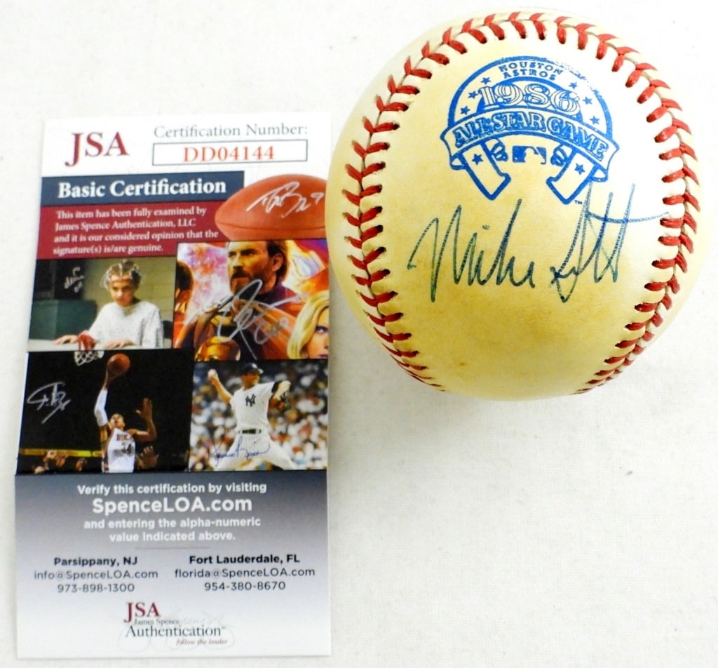 MIKE SCOTT AUTOGRAPH BASEBALL JSA (1 of 3)