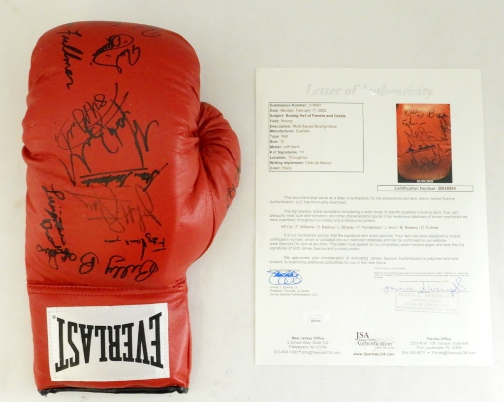 MULTI SIGNED BOXING EVERLAST GLOVE JSA (1 of 3)