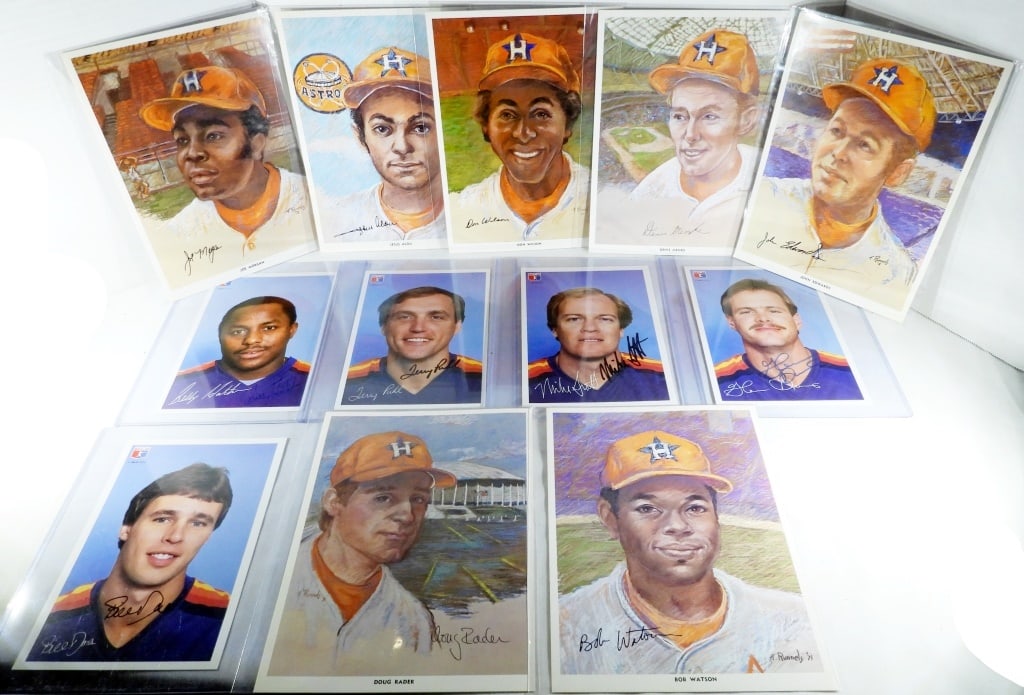 (5) SIGNED HOUSTON ASTROS CARDS plus (1 of 4)