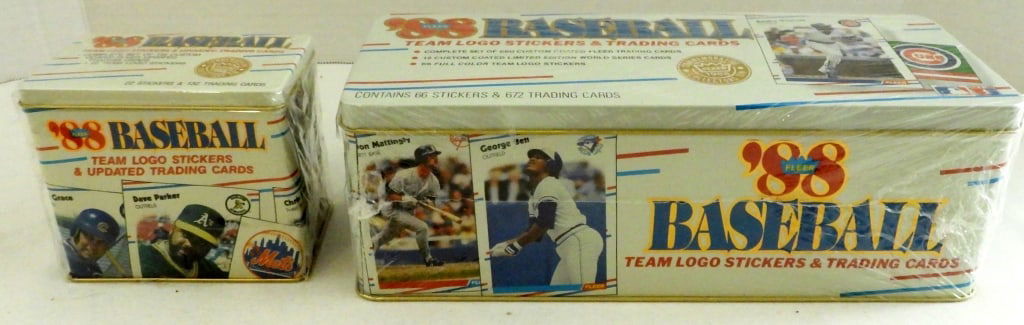 1988 FLEER BASEBALL CARD GLOSSY SET TINS (1 of 4)