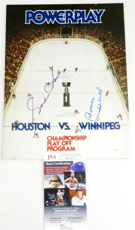 BOBBY HULL & GORDIE HOWE AUTOs - JSA (1 of 2)