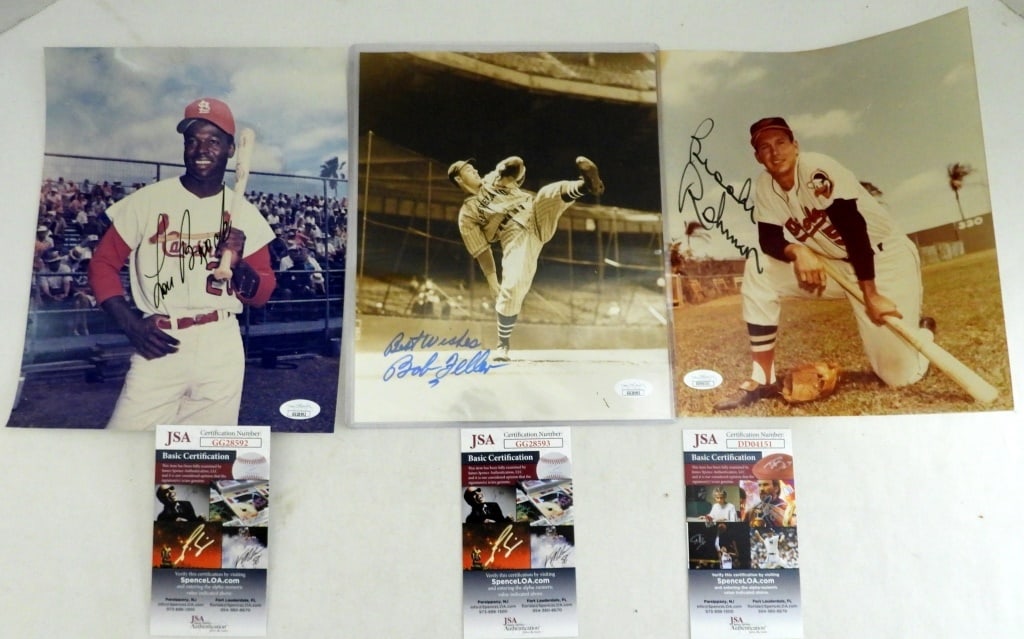 LOU BROCK, BOB FELLER, BROOKS ROBINSON (1 of 4)