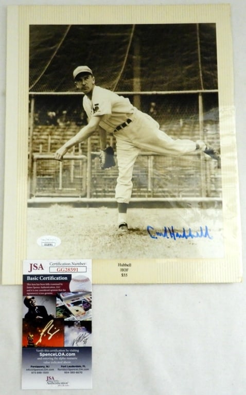 CARL HUBBELL AUTOGRAPHED PHOTO - JSA (1 of 2)