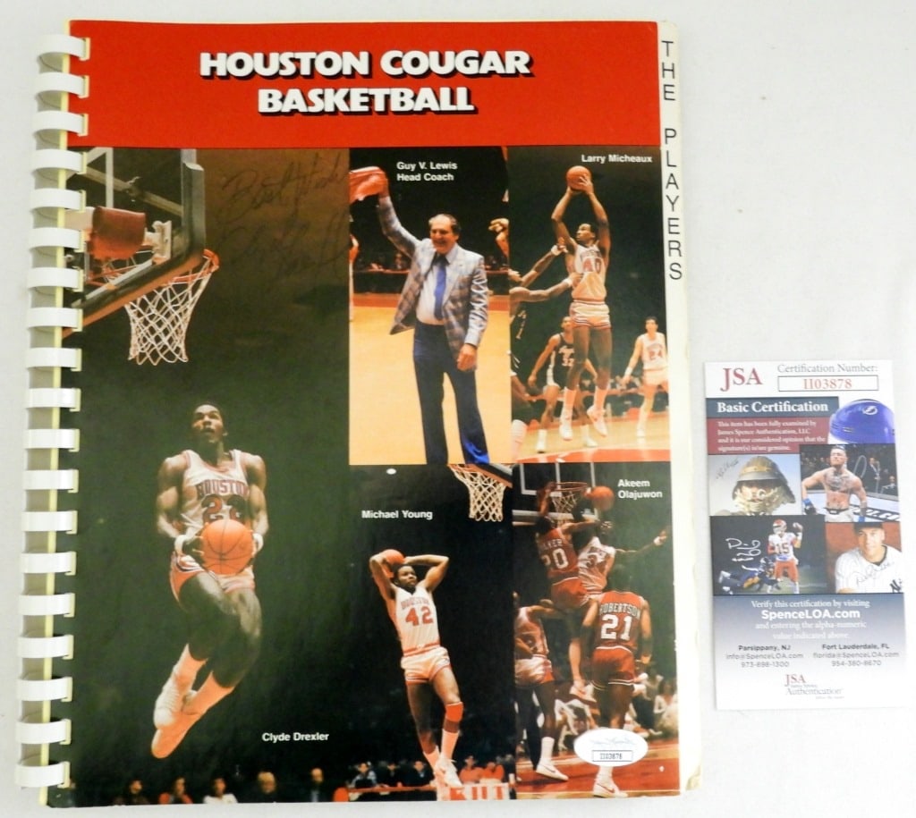CLYDE DREXLER 1982/83 AUTO HOUSTON JSA (1 of 3)