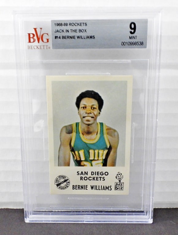 68-69 ROCKETS JACK IN THE BOX #14 BERNIE WILLIAMS (1 of 2)
