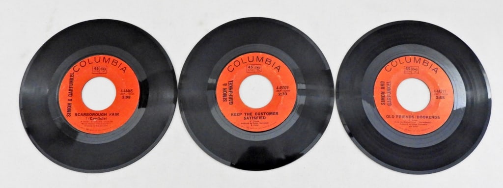 (3) SIMON & GARFUNKEL RECORDS 45 RPMS (1 of 2)