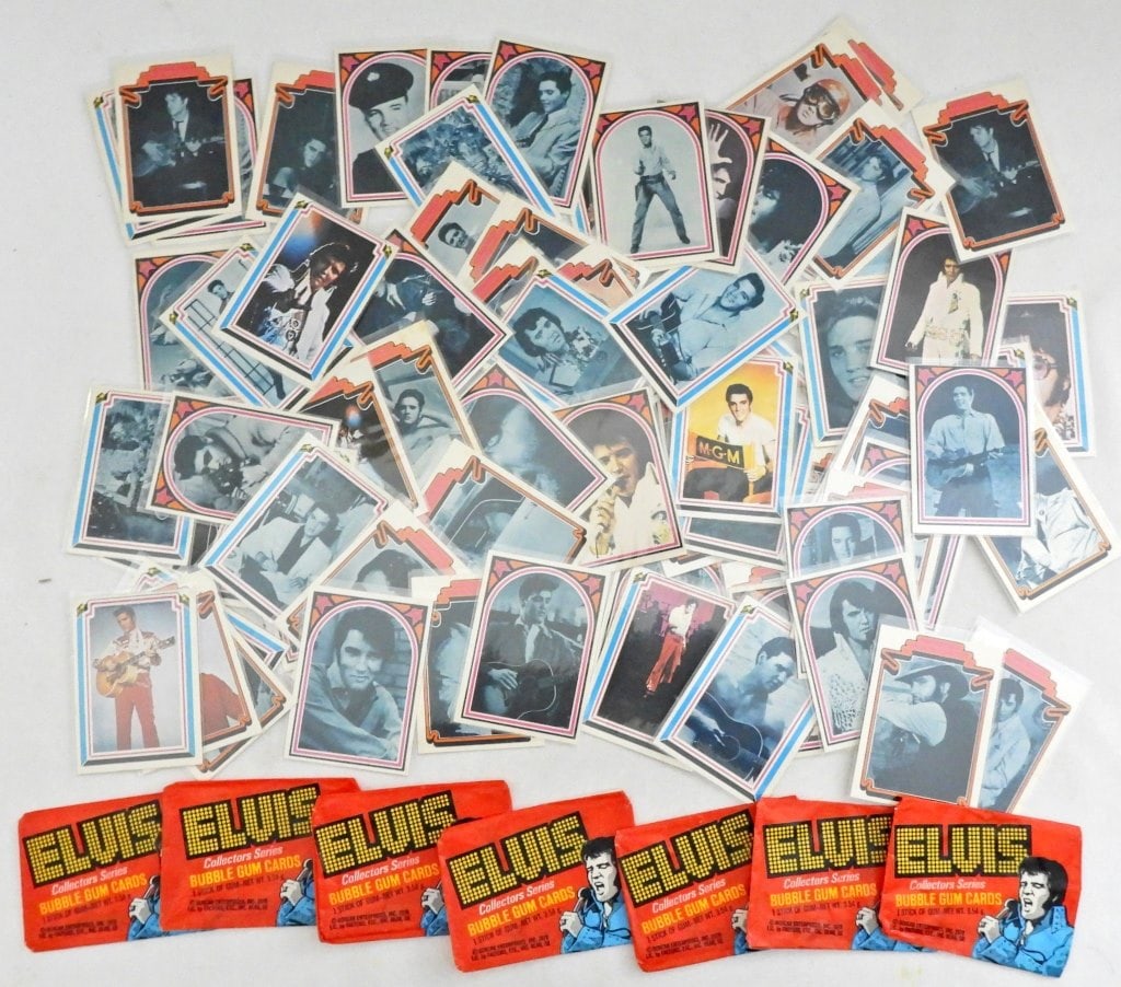 1978 ELVIS CARD SET (66) plus 12 EXTRA: AND (7) WRAPPERS - NICE CONDITION
