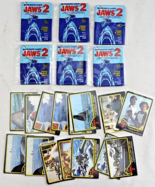 (46) JAWS 2 MOVIE CARDS 1978 TOPPS (1 of 2)