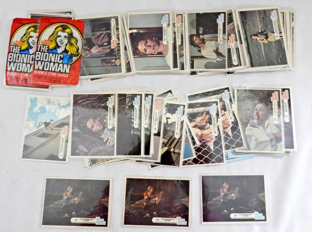 1976 THE BIONIC WOMAN CARD SET of 44 (1 of 2)