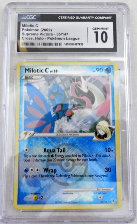 CGC 10 2009 Pokemon Milotic C Cross Holo: Supreme Victors - 35/147