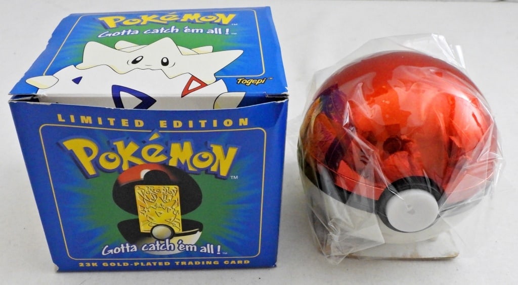 POKEMON 1999 23K GOLD PLATED TRADING CARD: BURGER KING PROMO TOGEPI ( IN ORIGNAL BOX/POKEBALL- BOX SHOW WEARS)