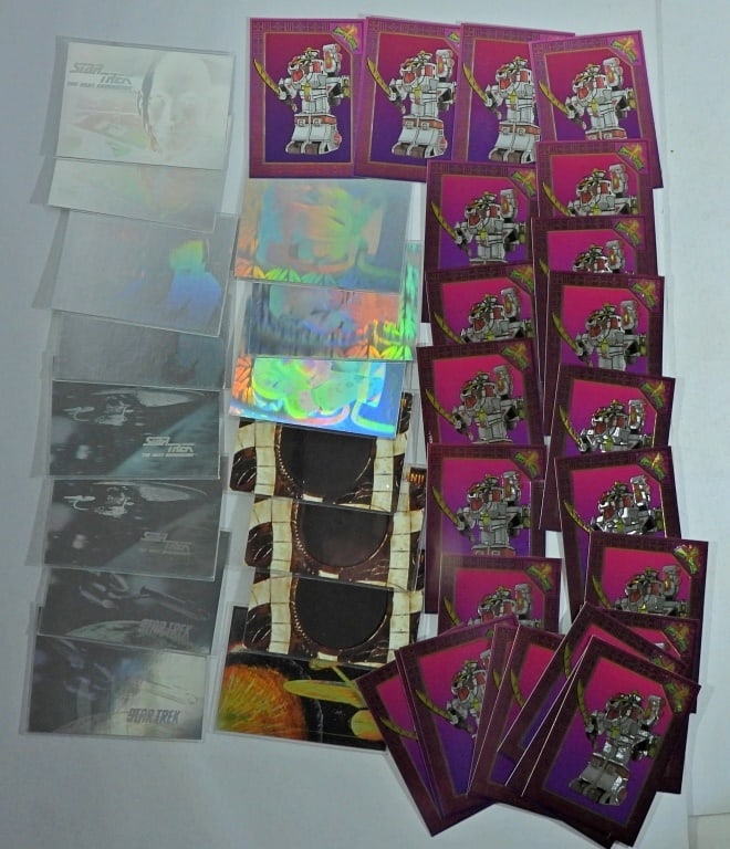 Vintage 1990s Collector Cards - Star Trek, Jumanji: Mighty Morphin Power Rangers; 39 Total Cards; Like New Conditions.