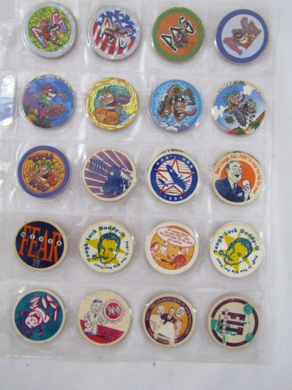(40) COLLECTOR POGS / GAMING PIECES: VINTAGE LOT