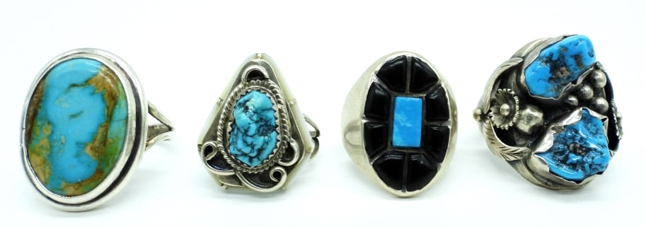 (4) SOUTHWEST STERLING RINGS (1 of 6)
