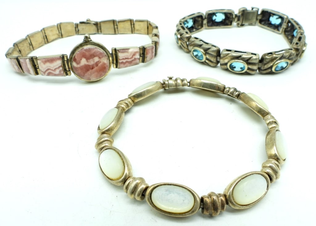 (3) STERLING BRACELETS (1 of 3)