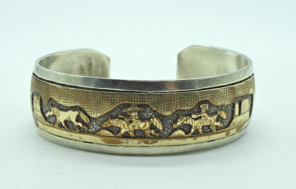 TSK Cuff Bracelet Sterling Gold Filled (1 of 4)