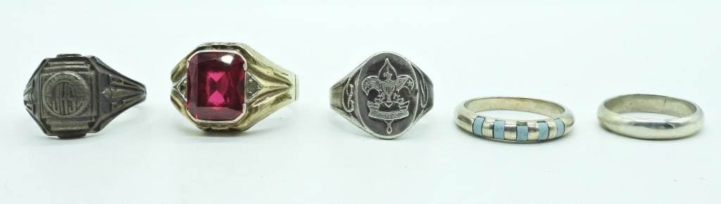 Mixed Fashion Rings Sterling with Ruby (1 of 3)