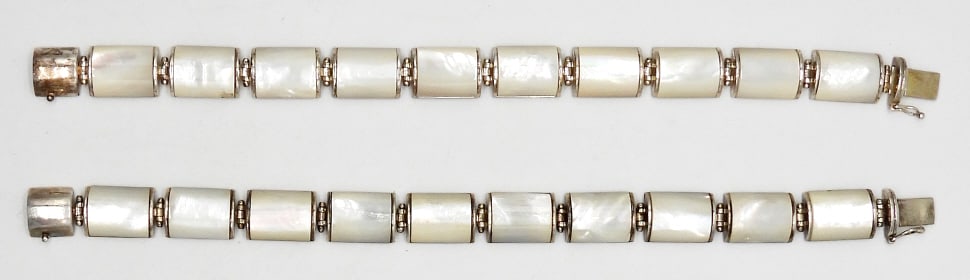 (2) MATCHING 7.5" STERLING BRACELETS (1 of 2)