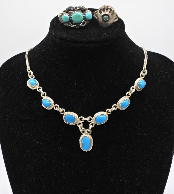 Vintage Sterling Southwest Jewelry Set Bear Claw (1 of 3)