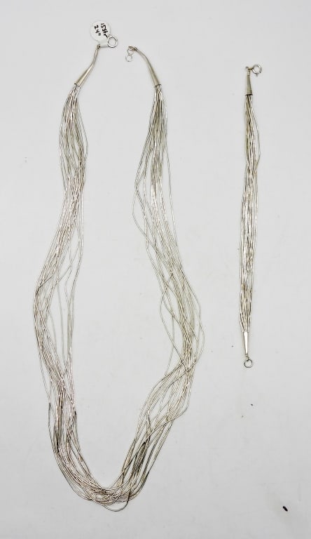LIQUID STERLING NECKLACE & BRACELET (1 of 2)