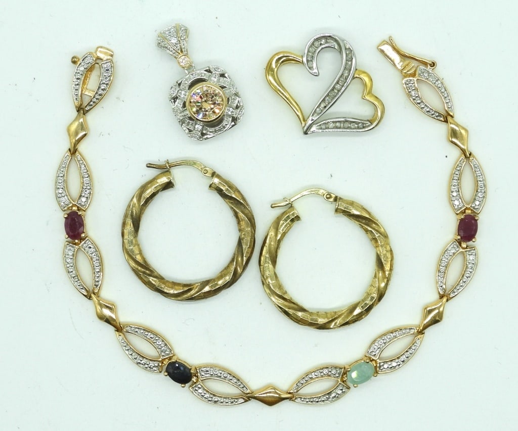 Sterling Gold Plated & Vermeil Jewelry Set (1 of 2)