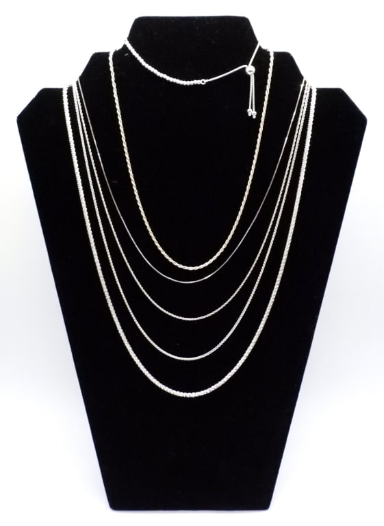 Sterling Chain Necklace Set (1 of 3)