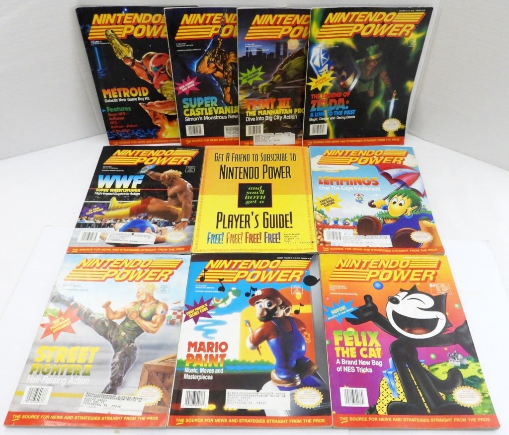 (10) VINTAGE NINTENDO POWER MAGAZINES (1 of 3)