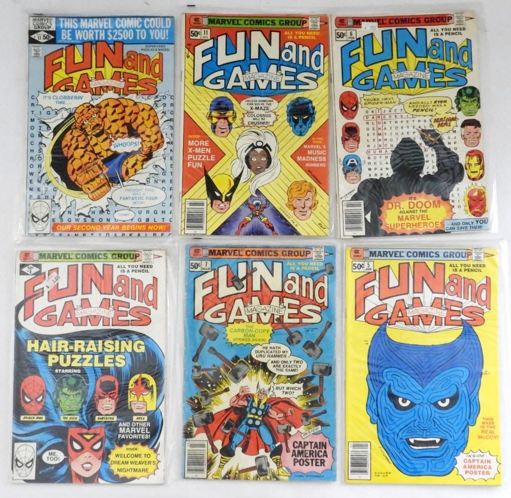 (6) FUN and GAMES MARVEL COMICS GROUP (1 of 2)