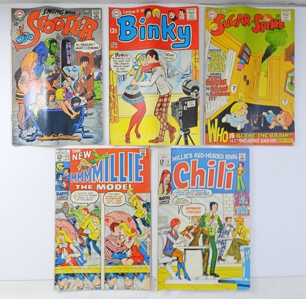 (5) MARVEL & DC 12c COMIC LOT - CHILI, (1 of 2)