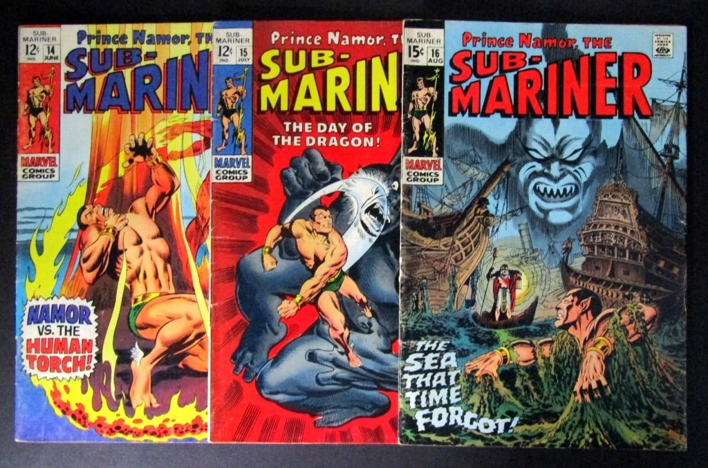 (3) Marvel Comics - Sub-Mariner #14, #15, #16 (1 of 5)