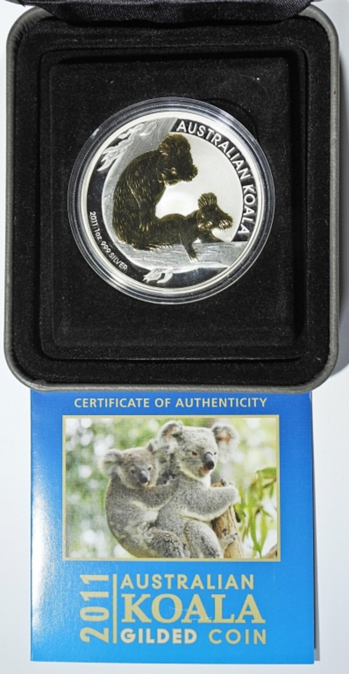 2011 AUSTRALIA $1 KOALA GILDED COIN (1 of 4)