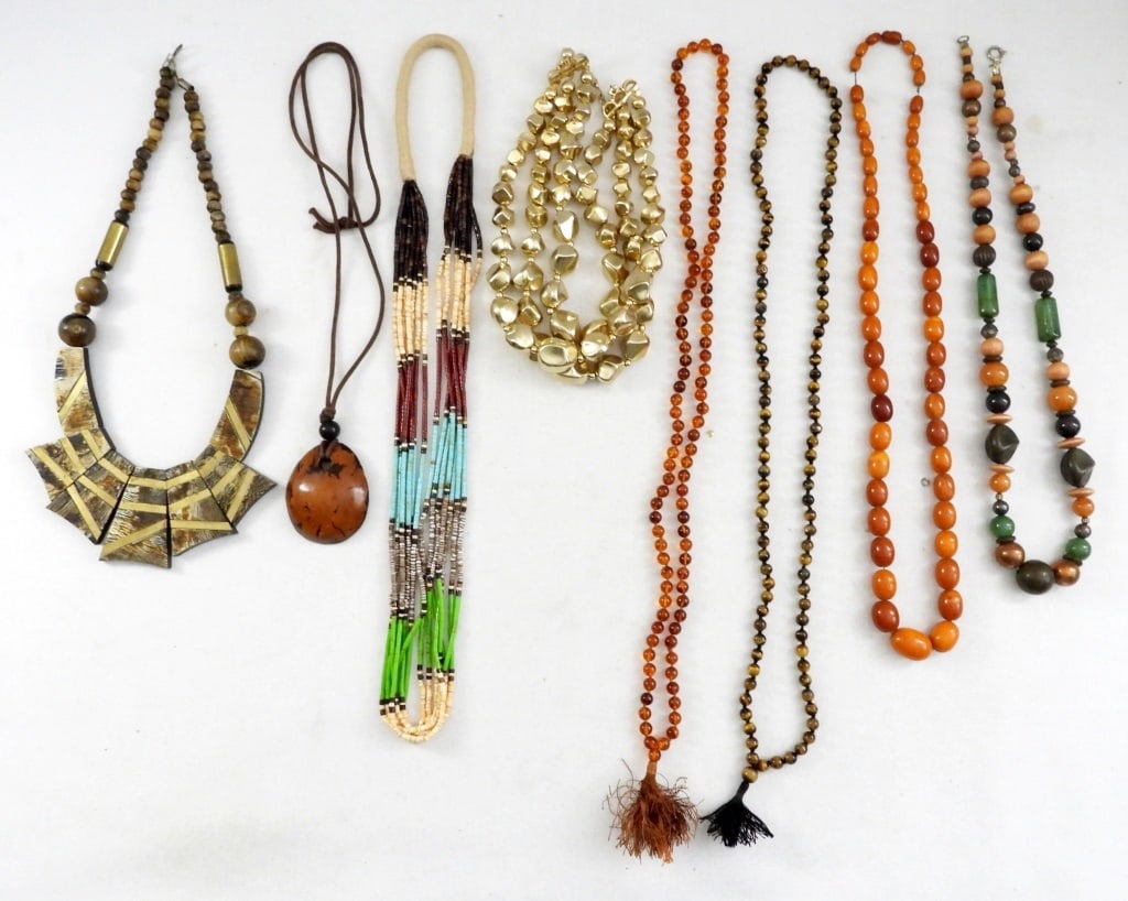(8) VINTAGE BEADED NECKLACES (1 of 2)