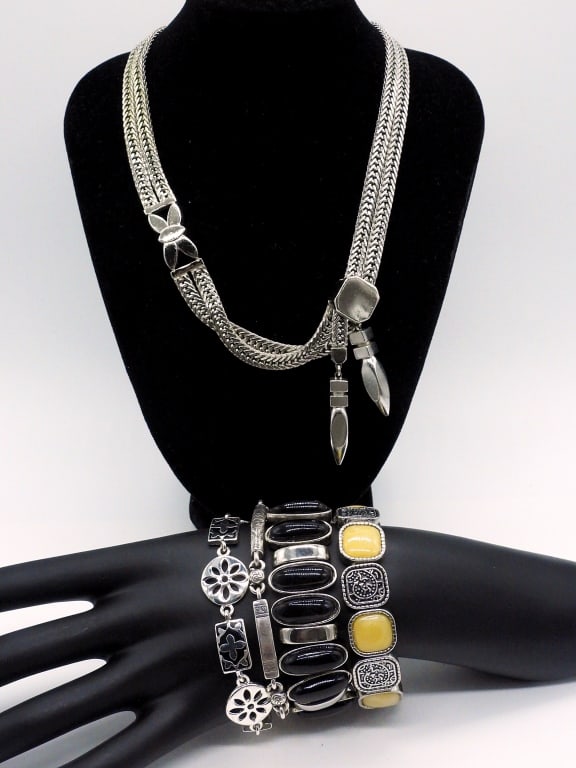 Monet Necklace, Bracelets, and Earrings Set (1 of 4)