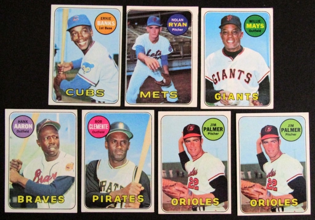 (7) 1969 TOPPS BASEBALL STAR CARD LOT (1 of 2)