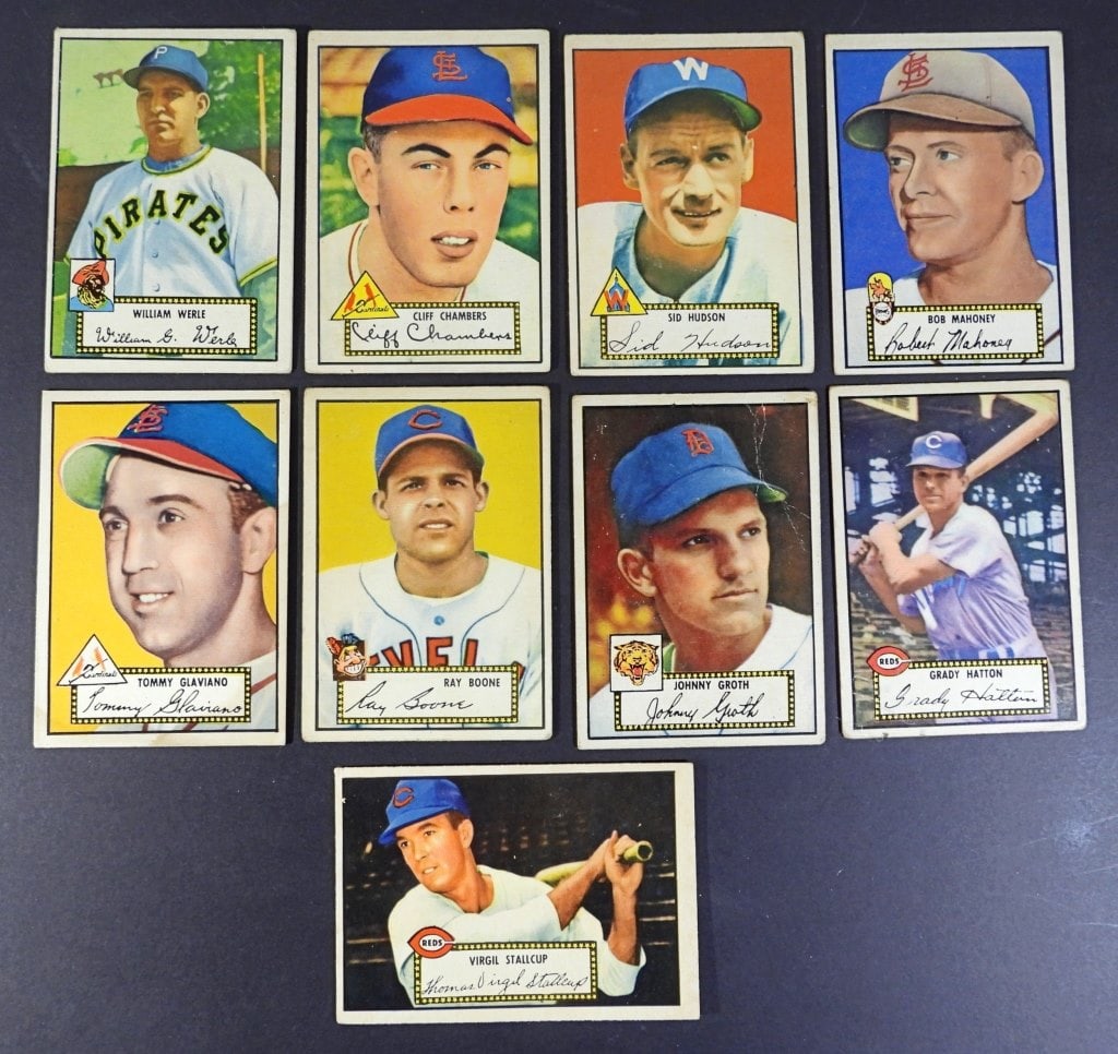 (9) 1952 TOPPS BASEBALL CARD LOT (1 of 2)