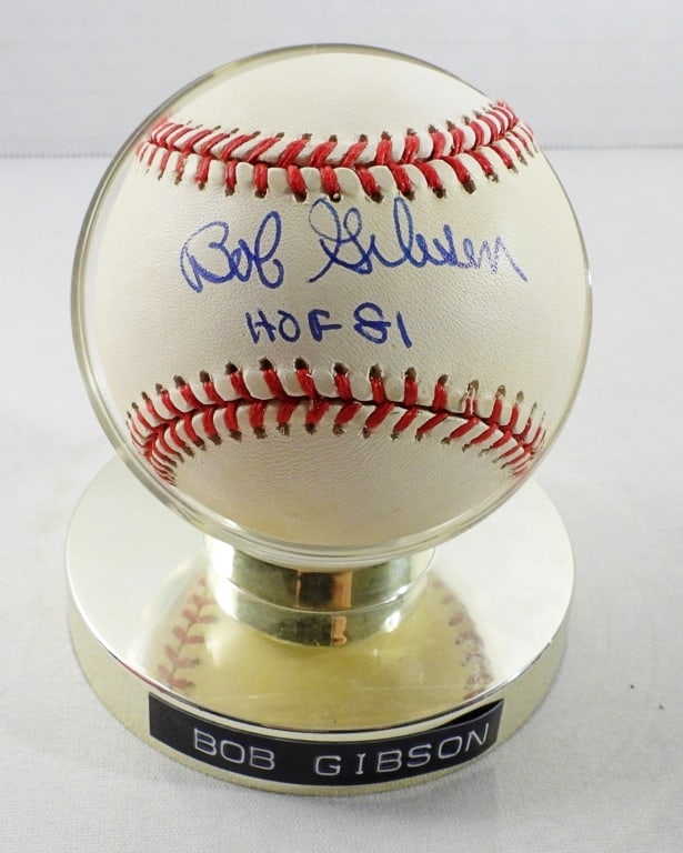 AUTOGRAPH BOB GIBSON HOF 81 BASEBALL (1 of 2)
