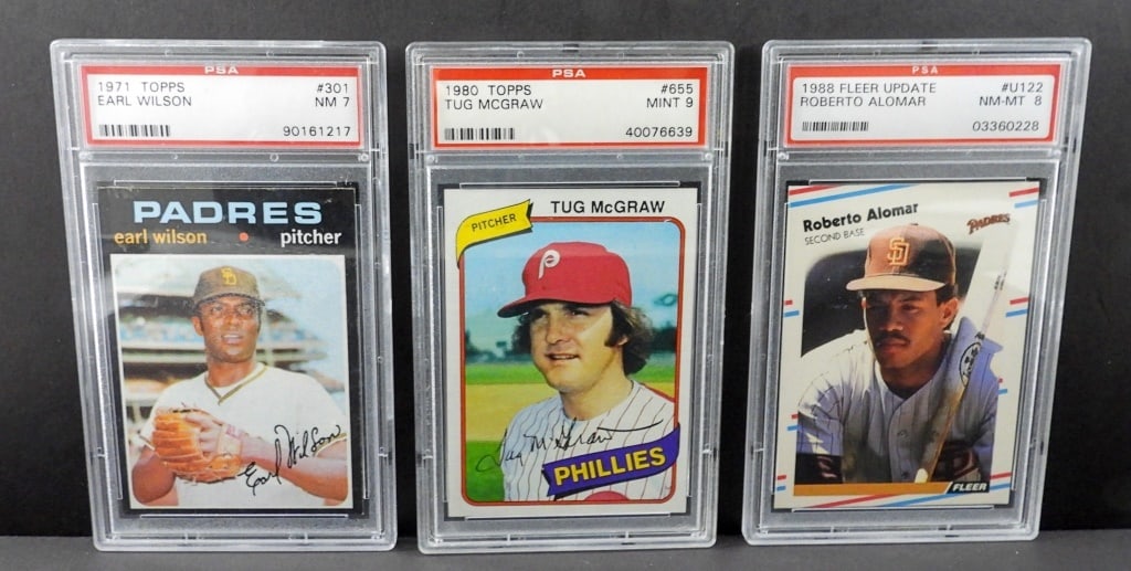 (3) PSA GRADED BASEBALL CARDS (1 of 3)