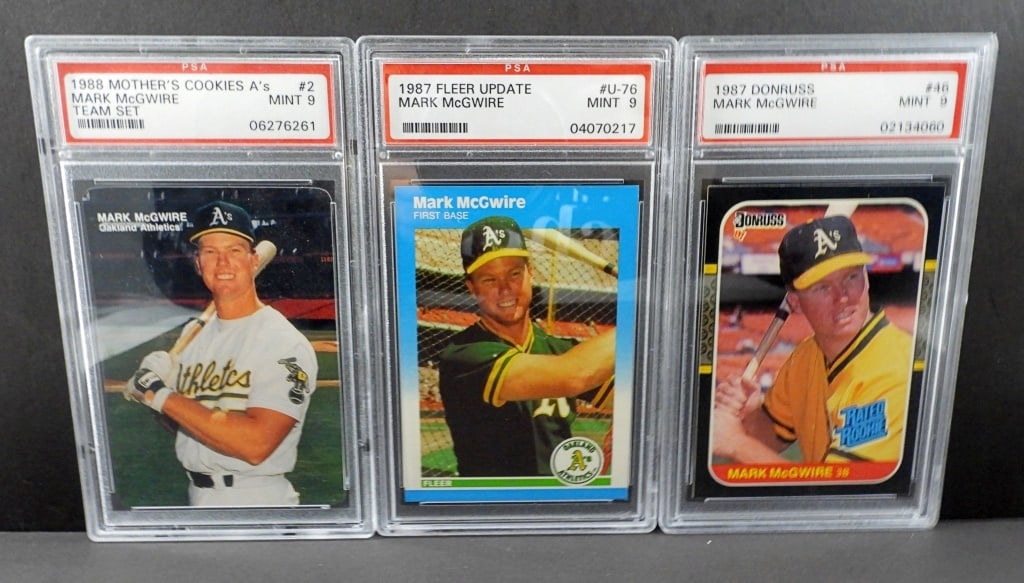 (3) PSA GRADED MARK McGWIRE BASEBALL CARD (1 of 3)